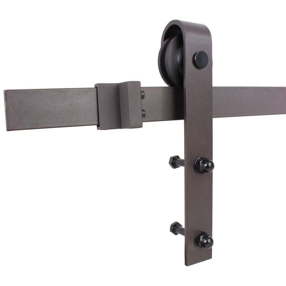 Ocean Blue Stained Wood Interior Sliding Barn Door with Hardware Kit S8650