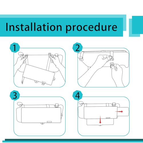 12.2" x 5.9" Retractable Car Sun Visor B525612