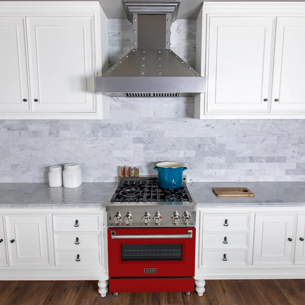 30 in. Dual Fuel Range with Red Matte Door U834361