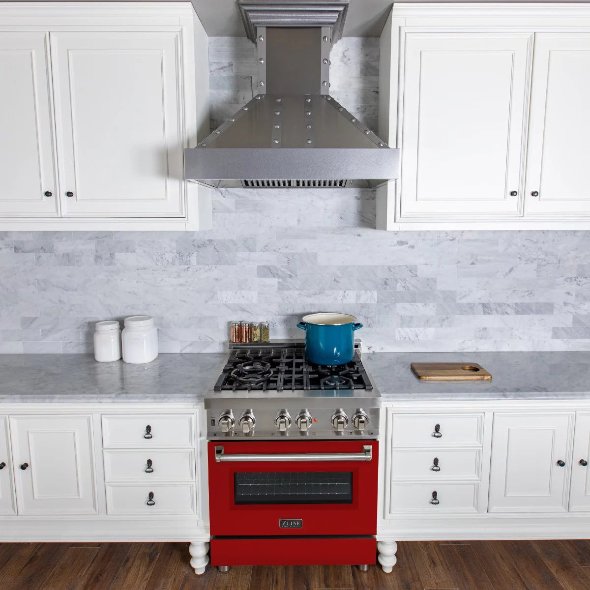 30 in. Dual Fuel Range with Red Matte Door U834361