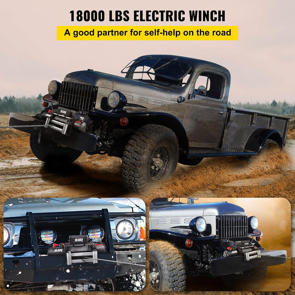 18000lbs 12V Electric Winch with Wireless Remote Control B897