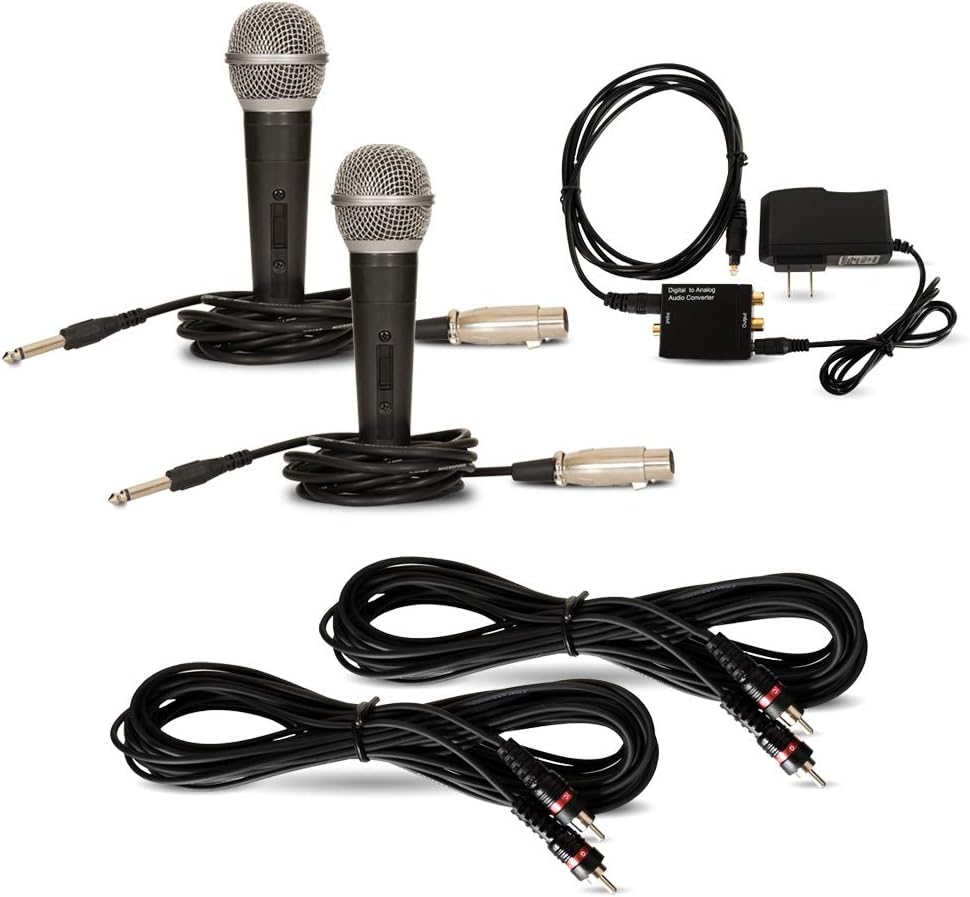 Bluetooth Tower 5.1 Speaker System with Optical Input 2 Mics and 2 Extension Cables D359687