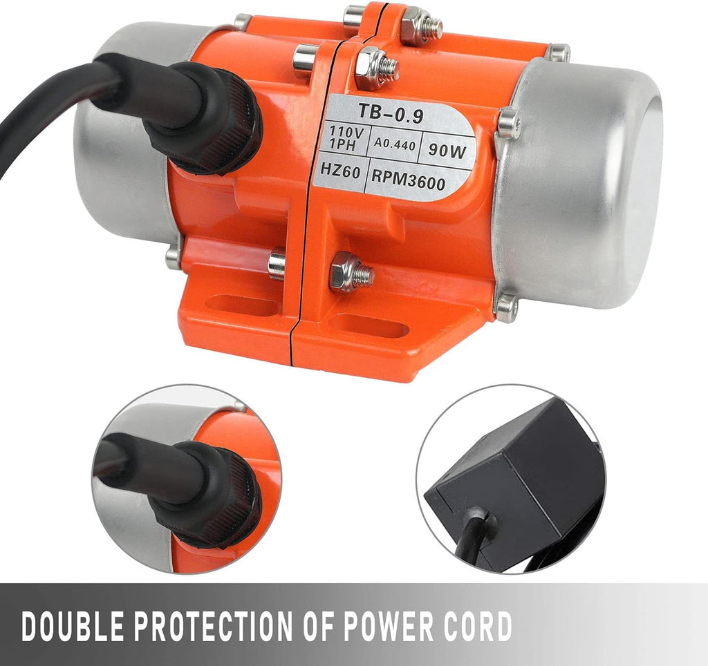 100W Single Phase Electric Vibrating Motor Aluminum Alloy Case AC 110V 3600rpm K720