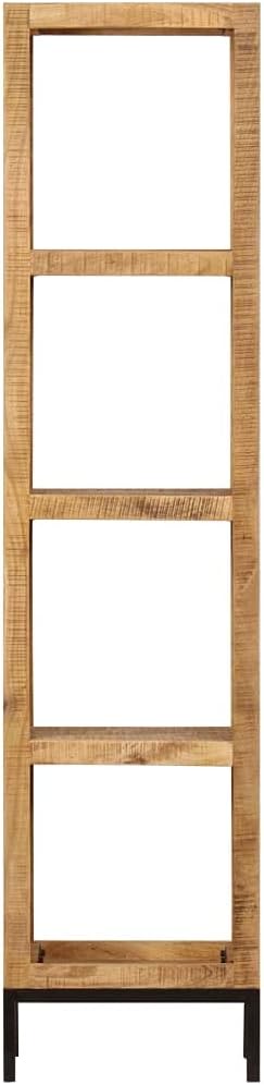 Solid Mango Wood Bookshelf with 4 Compartments G628131