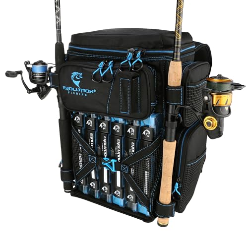 Seafoam 3600 Size Heavy Duty Fishing Tackle Backpack with 6 Trays U608315