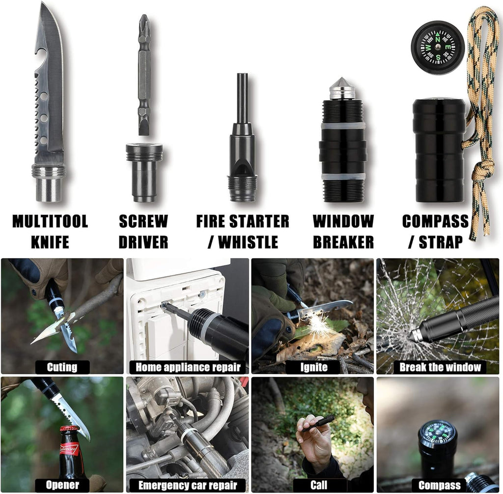 Survival Shovel Multitool with Carry Pouch, 180 Degree Folding High Carbon Steel Shovel Y6085