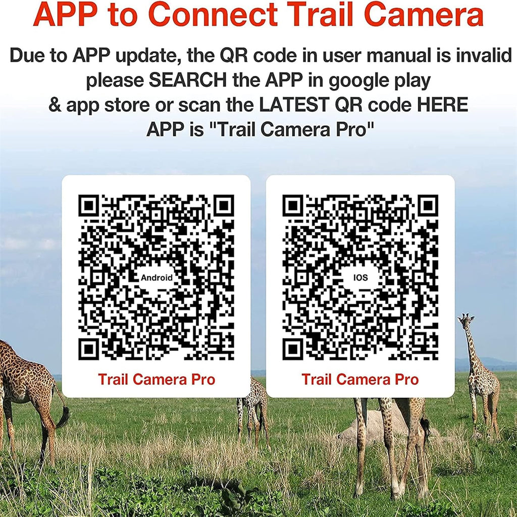 20MP 1296P WiFi Bluetooth Trail Camera with 940nm No Glow IR Night Vision Waterproof Q7380