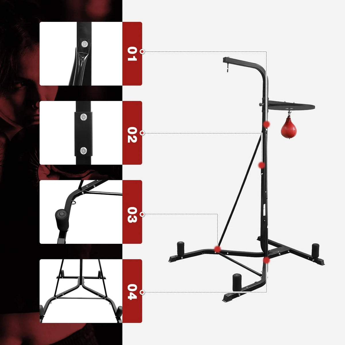 Boxing Bag Stand with Speed Bag Y10258