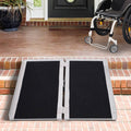 Aluminum Folding Wheelchair Ramp, 3', Silver A7079