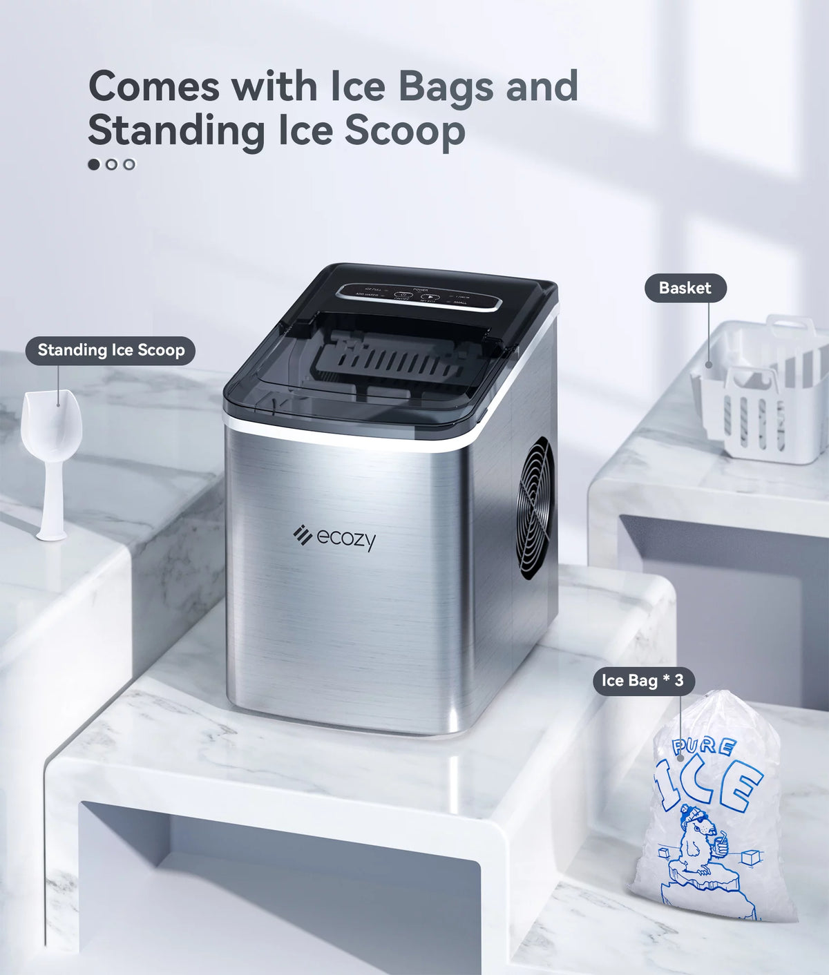 Ice Maker Countertop 9 Cubes 6 Mins G23430