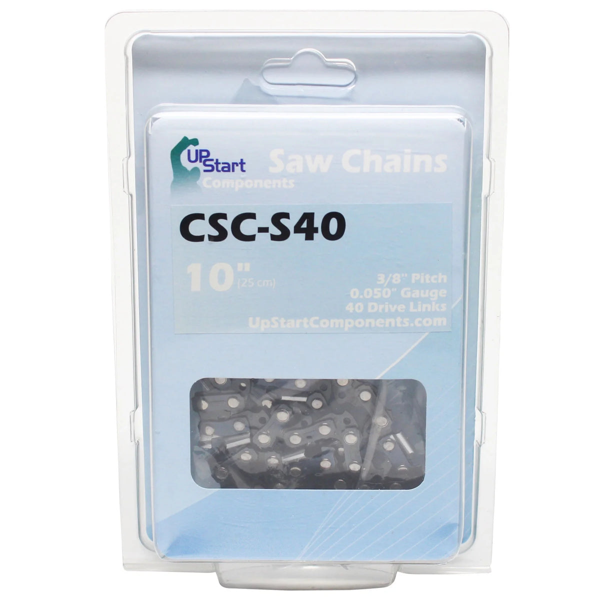 4-Pack 10" Semi Chisel Saw Chain, 3/8" Low Profile Pitch, 0.050" Gauge, 40 Drive Links X9511