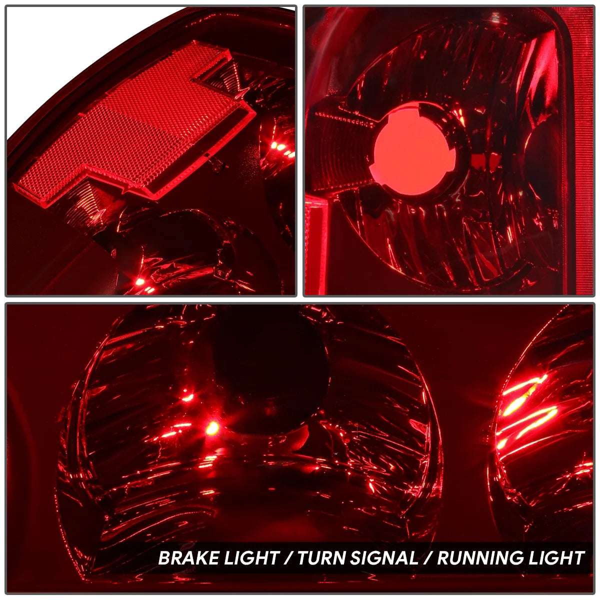 Rear Brake Lamp Tail Lights Red Lens Left Side C760