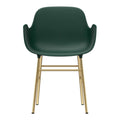 Brass Green Armchair V78780