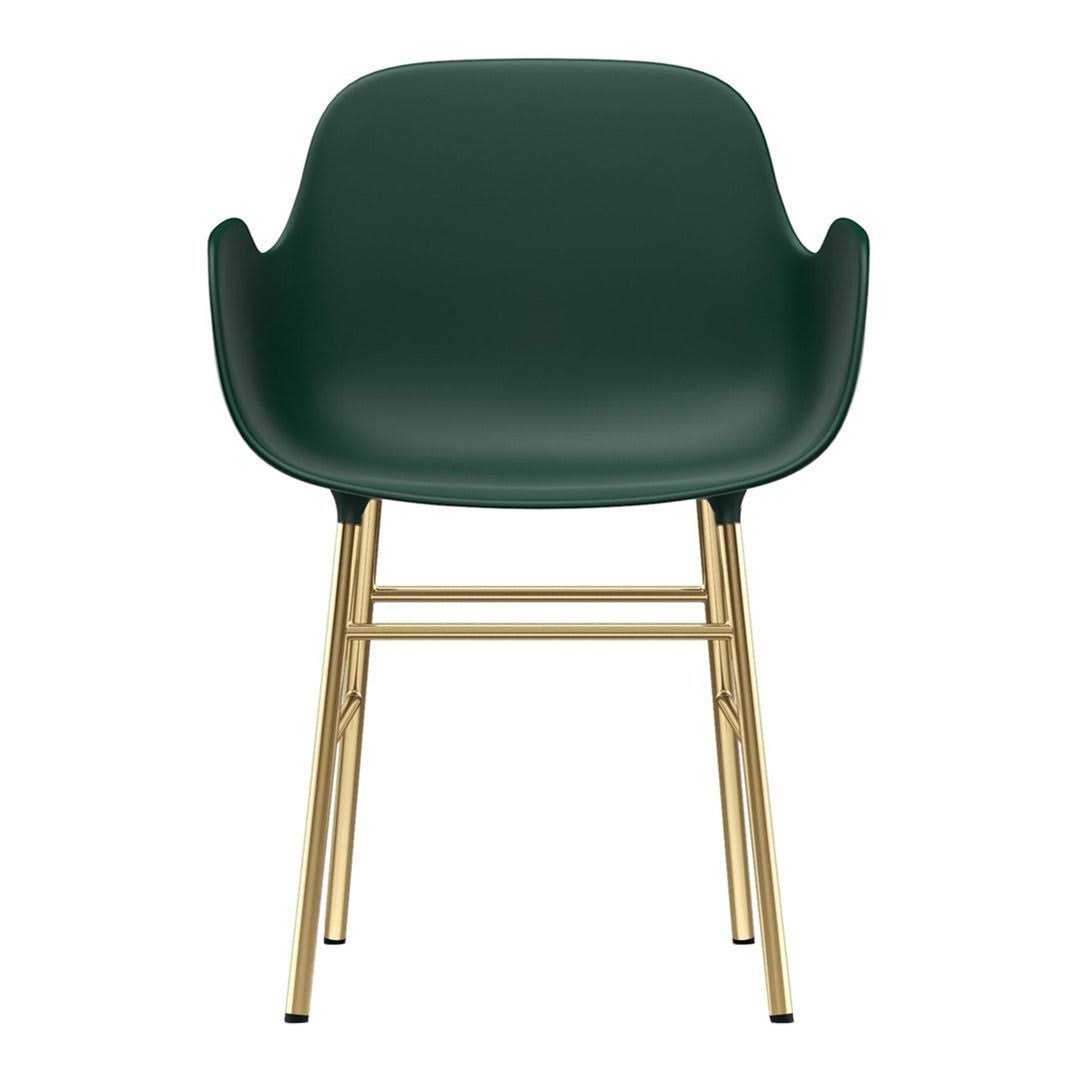 Brass Green Armchair V78780