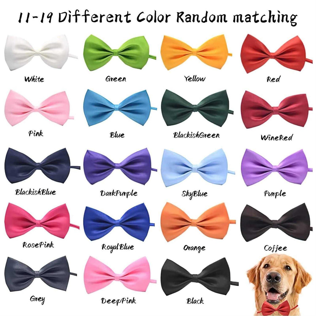 50Pcs Dog Bow Ties with Adjustable Collar G786