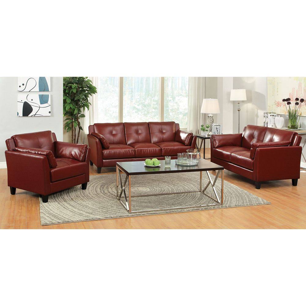 Red Loveseat W98852