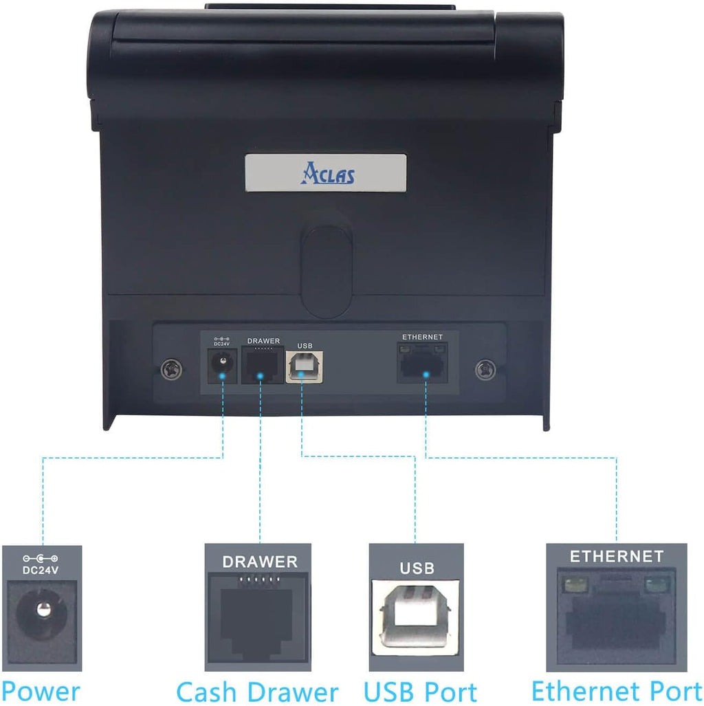 3'1/8 Thermal Receipt Printer 80mm with Auto Cutter Cash Drawer R500