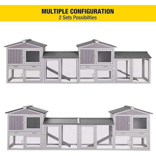 Rabbit Hutch with Second Bunny Cage M62004