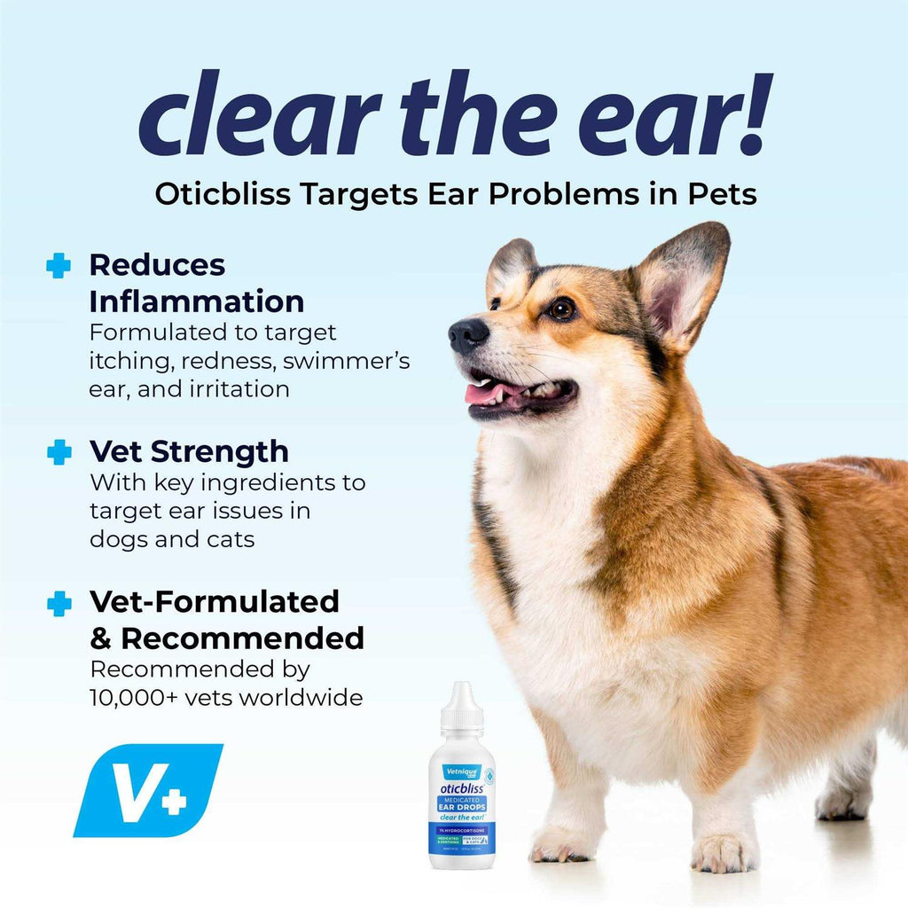 Medicated Ear Drops for Dogs & Cats with Hydrocortisone Q206244