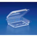 27 oz. Clear Plastic Hinged Containers, Case of 500 Z77441