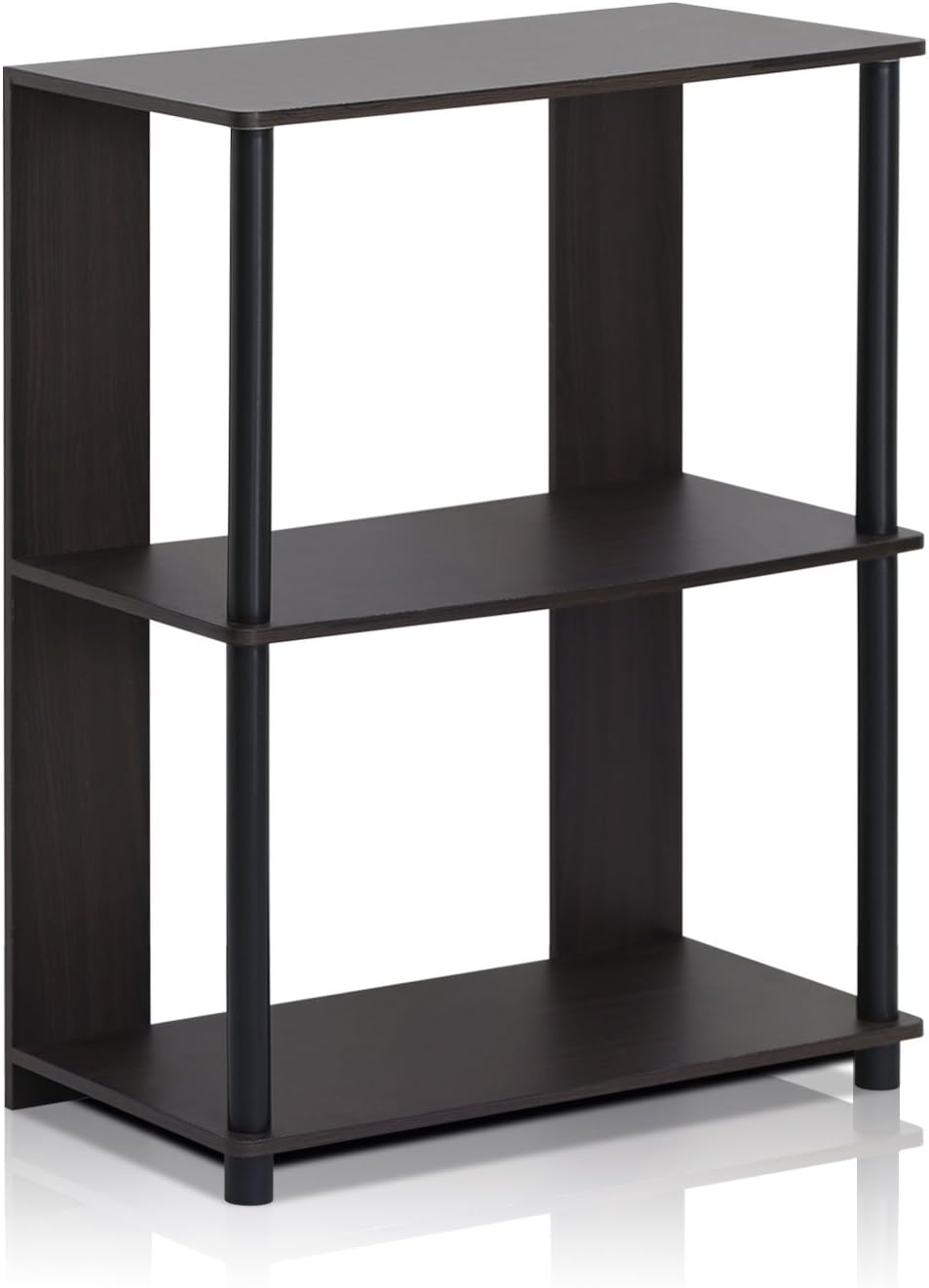 3-Tier Bookcase with Stainless Steel Tubes N3152