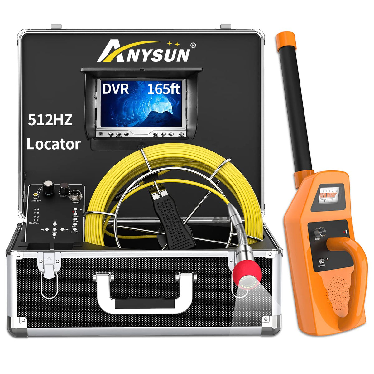 100ft Inspection Camera with 512Hz Sonde Transmitter and Receiver C222