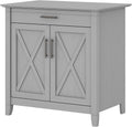 Cape Cod Gray Secretary Desk with Keyboard Tray and Storage Cabinet A164925