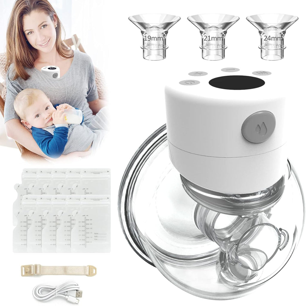 Electric Wearable Breast Pump, Hands Free, Portable, 2 Mode & 9 Levels, LCD Display N8171