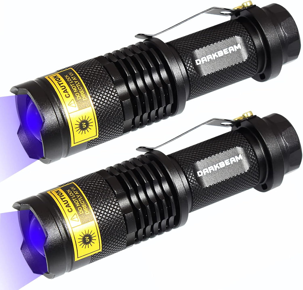 UV 365nm Blacklight LED Flashlight 2 Packs I682