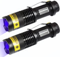 UV 365nm Blacklight LED Flashlight 2 Packs I682
