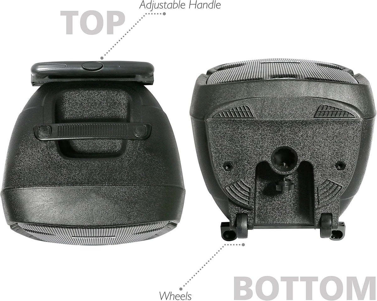 Wireless Portable PA Speaker System with Bluetooth, 12” Subwoofer, 1000 Watt Powered 2-Way Waterproof Amplifier H31850