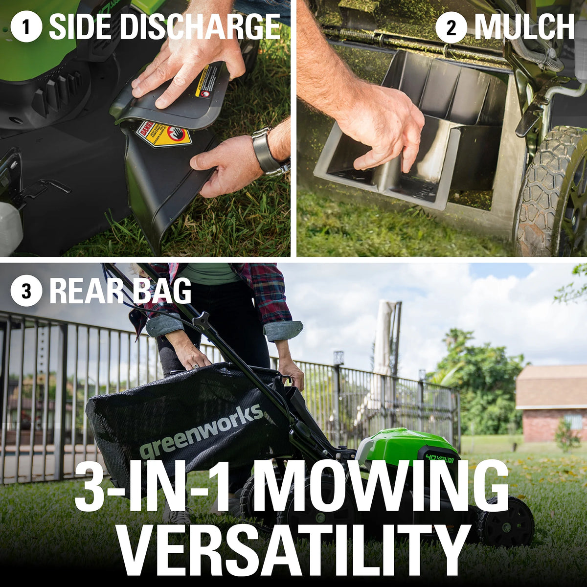 40V Brushless Push Lawn Mower with 4.0 Ah Battery & Quick Charger T5566