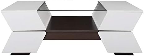 White Wood Storage Coffee Table L79212