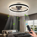 Black Low Profile Ceiling Fan with Light V380037