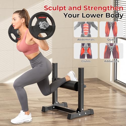 Bulgarian Split Squat Stand with 9 Adjustable Roller Heights H473