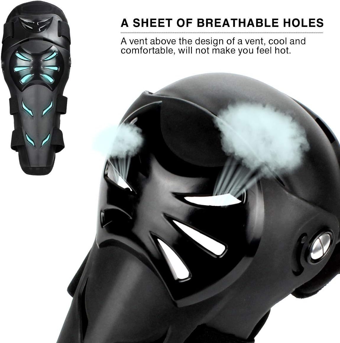 Black Adjustable Motorcycle Protective Jacket and Knee Pads Guard Gear N119012