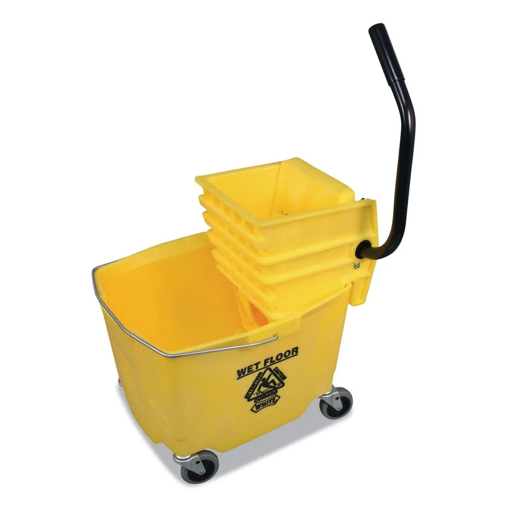 12 oz. - 32 oz. Side-Press Squeeze Wringer Plastic Bucket Combo Y996545