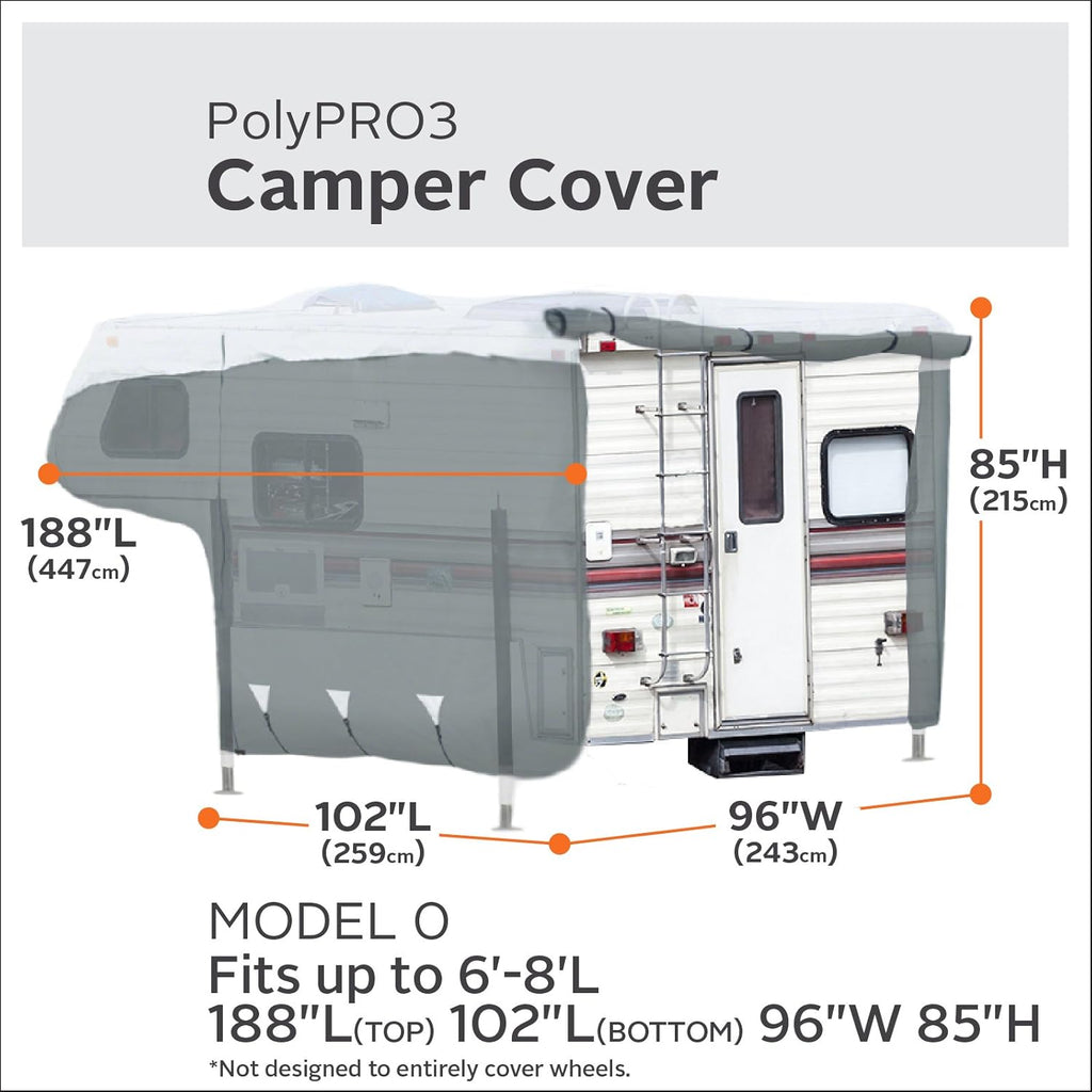 Deluxe Camper Cover, Fits 6' - 8' Campers C966732
