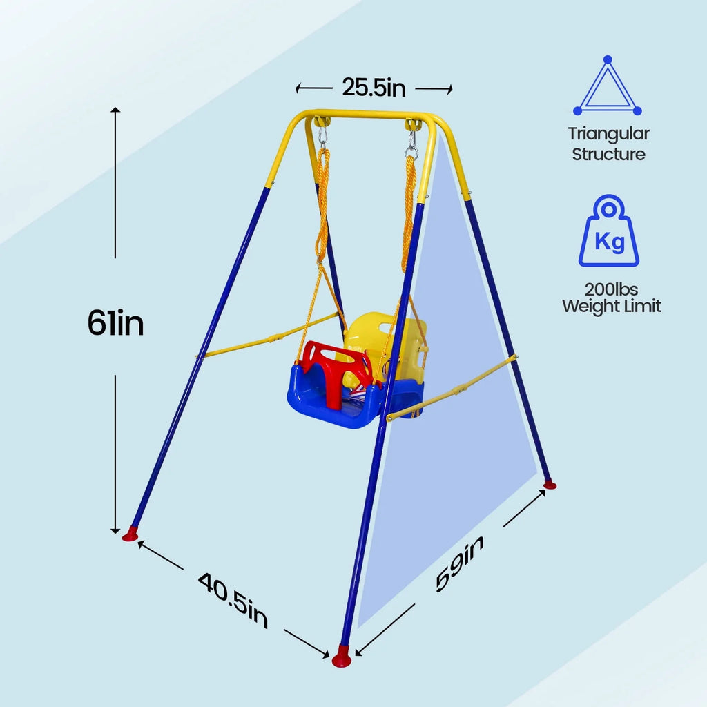 2-in-1 Toddler Swing Set and Baby Jumper Z49054