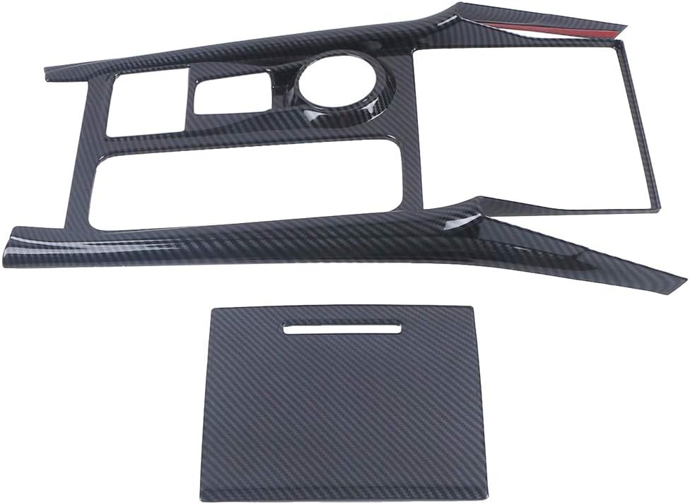 Carbon Fiber Grain Center Console Shift Frame Cover Trim Stickers 2pcs L99356