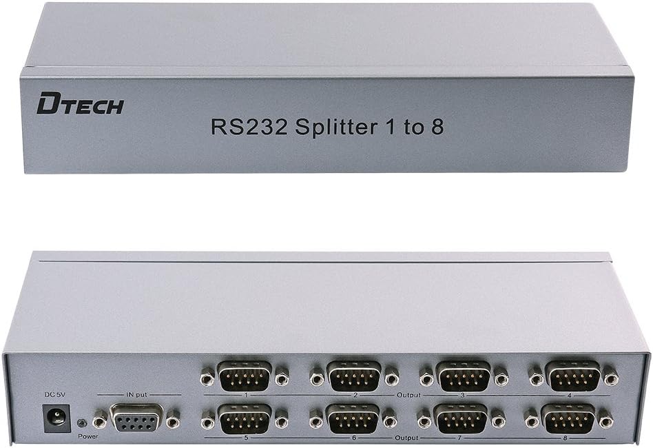 8 Port RS232 Serial Splitter Switch Box with Power Adapter B5648