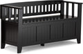 Solid Wood 48 inch Wide Entryway Storage Bench U74695