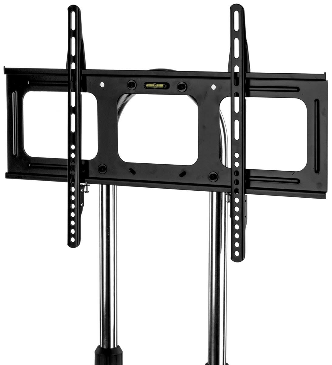 Rolling TV Cart with Shelf, Height Adjustable Black M505