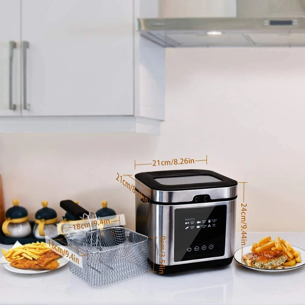 Stainless Steel Electric Deep Fryer with Basket, 2.5l R8707