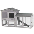 Rabbit Hutch with Second Bunny Cage M62004