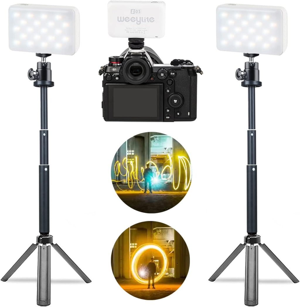 Portable LED Video Light Panel, 3300K-5600K On-Camera Photography Lighting Kit R9205