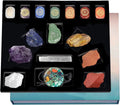 7 Raw Chakra Stones Selenite Crystal Wand Orgone Pendant Necklace Crystal Healing Set N61864