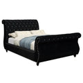 Black Solid Wood King Bed D232