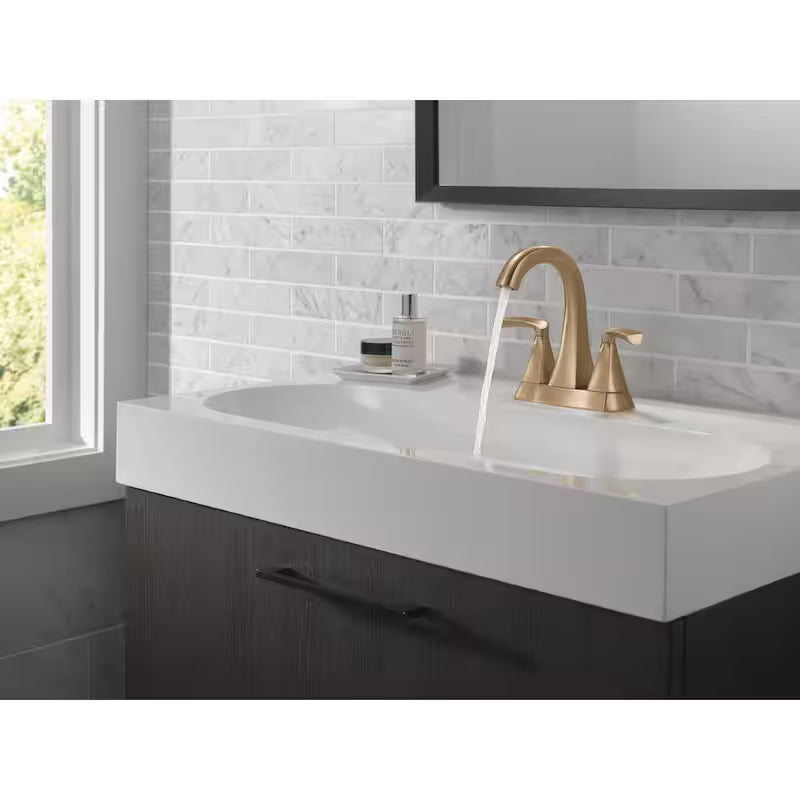 4 in. Centerset Double-Handle Bathroom Faucet in Champagne Bronze N451