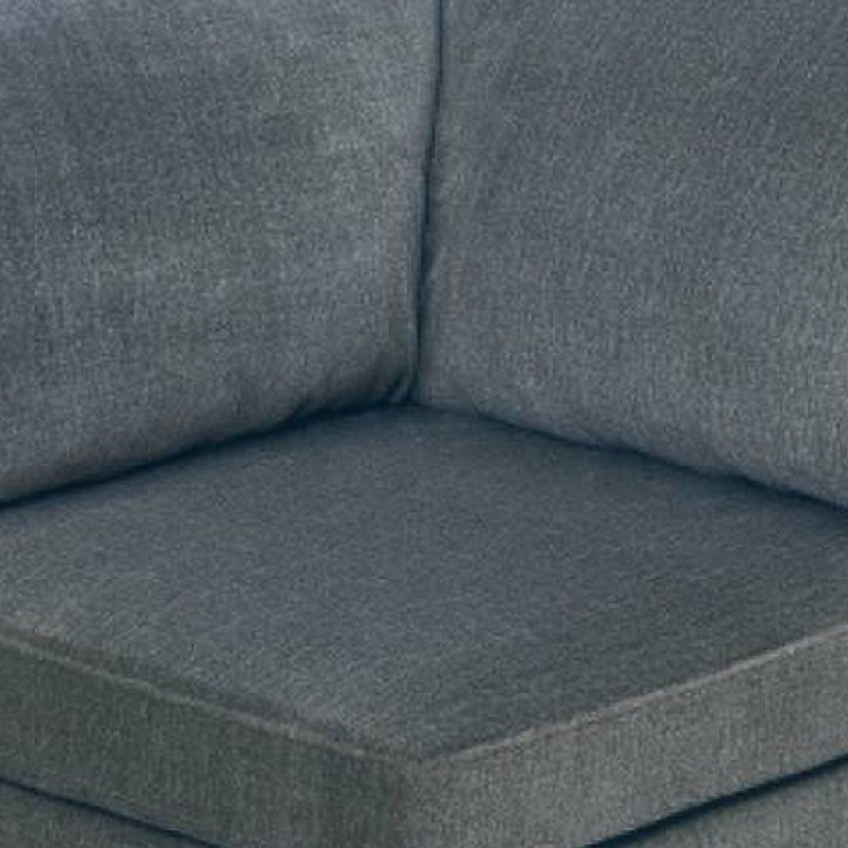 Gray Fabric Upholstered Wooden Corner Wedge O906